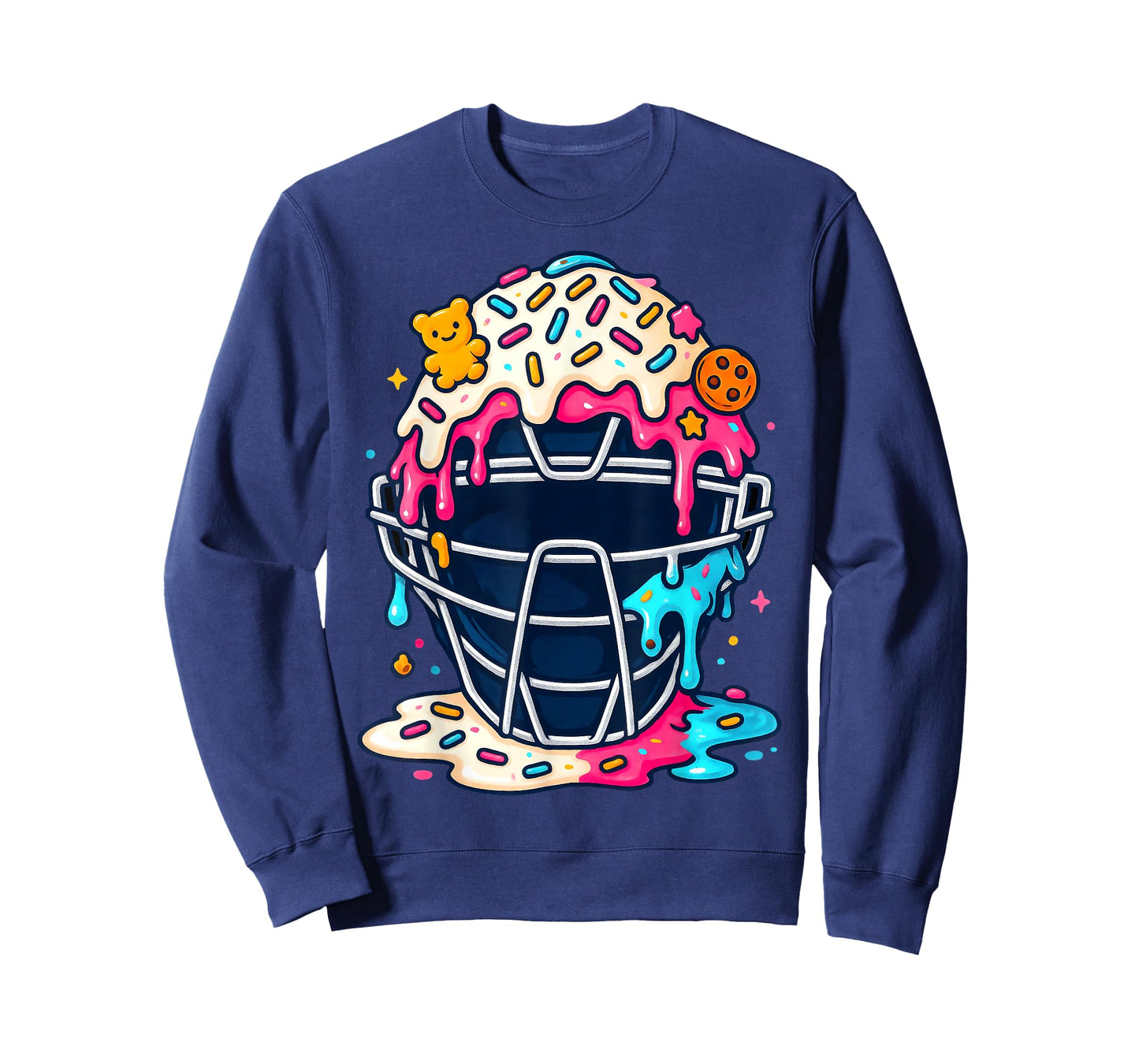 Baseball Drip Catcher Mask Ice Cream Dripping for Men Boys T-Shirt