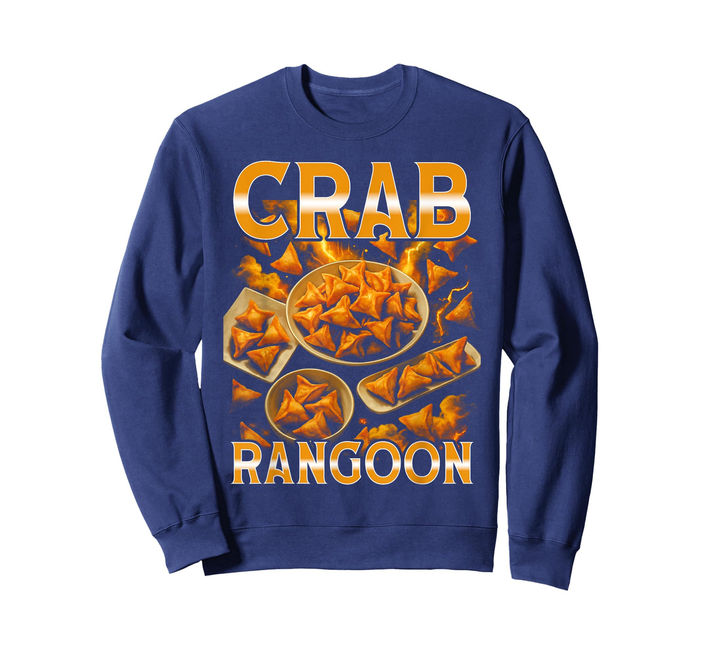Crab Rangoon Bootleg 90s Rap 80s Rock Funny Chinese Food T-Shirt