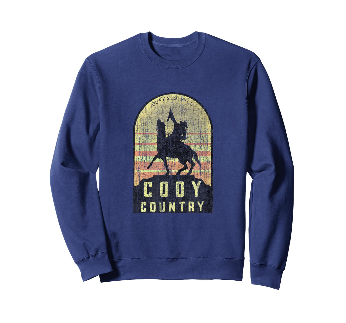 Vintage Cody Country T-Shirt - Unisex-Adults - Black - Small - Short Sleeve - Cotton 65%, Polyester 35%
