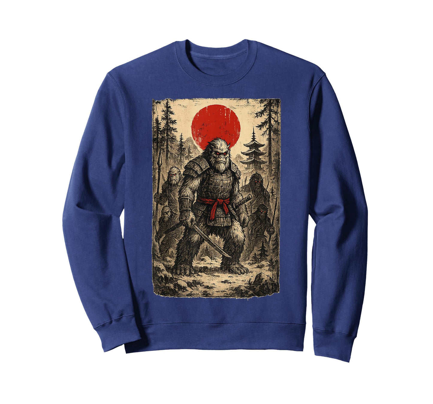Samurai Bigfoot; Japanese Vintage Ukiyo-e Art T-Shirt