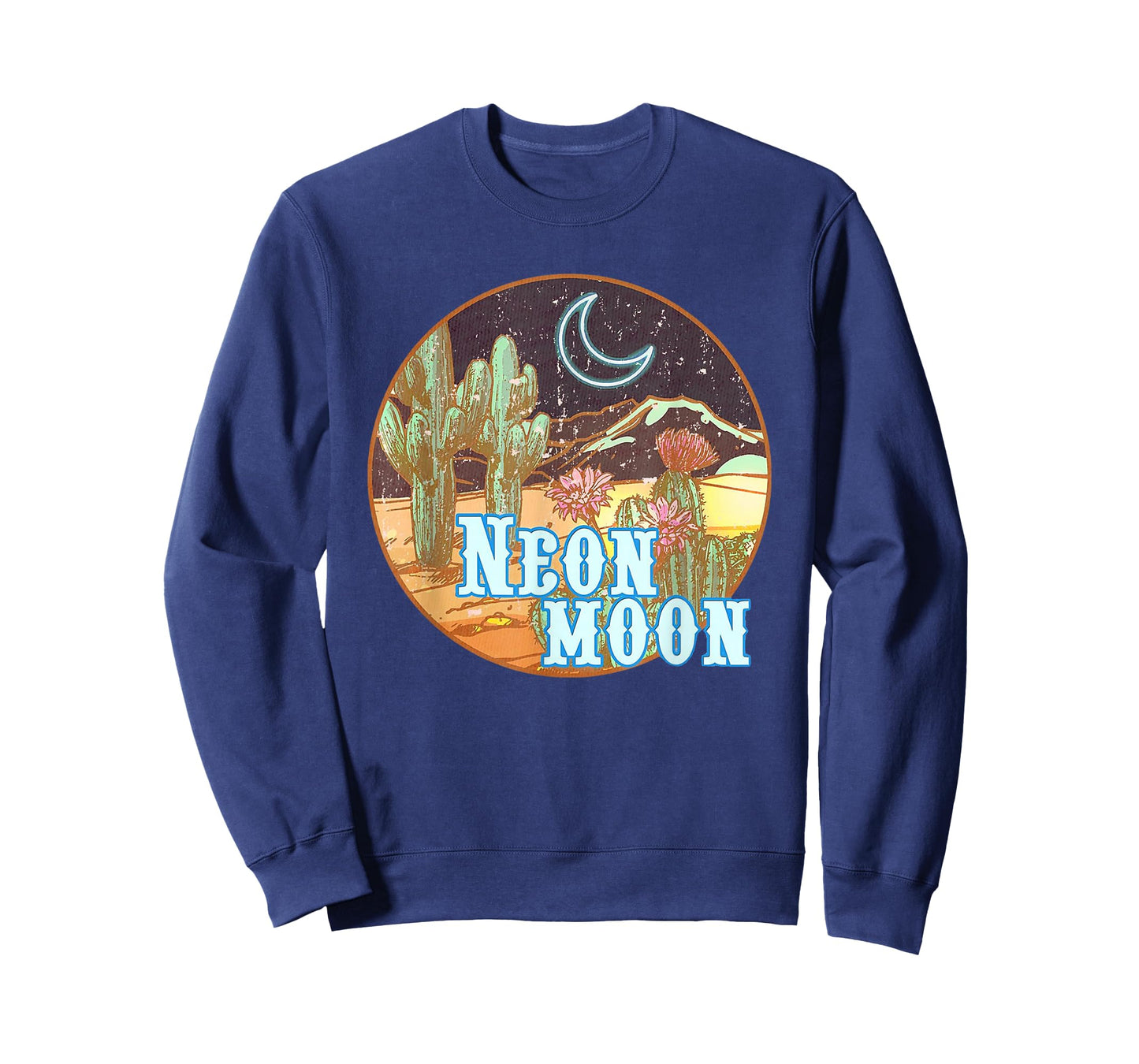 Neon 90s Moon Country Western Cowboy Cowgirl T-Shirt