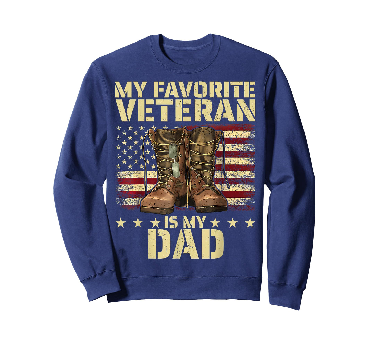 My Favorite Veteran is My Dad Father Veterans Day Boots Flag T-Shirt