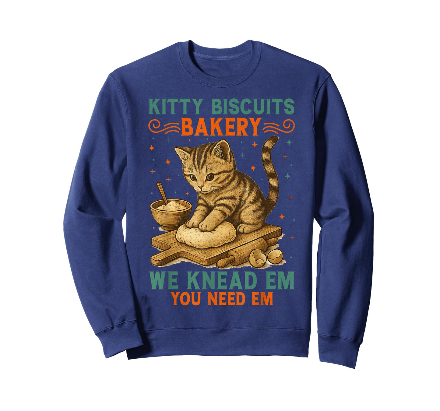 Kitty Biscuits Kneading Cat Bakery Kawaii Chef Cat Lover T-Shirt