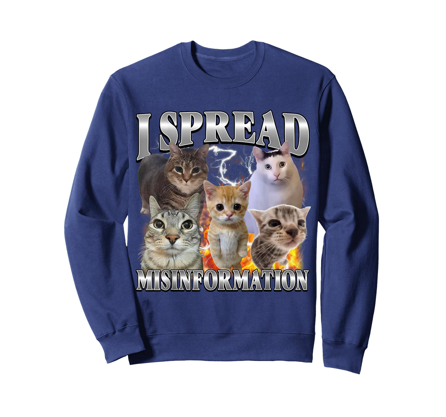 I Spread Misinformation Funny Cat Meme Bootleg Men Women T-Shirt