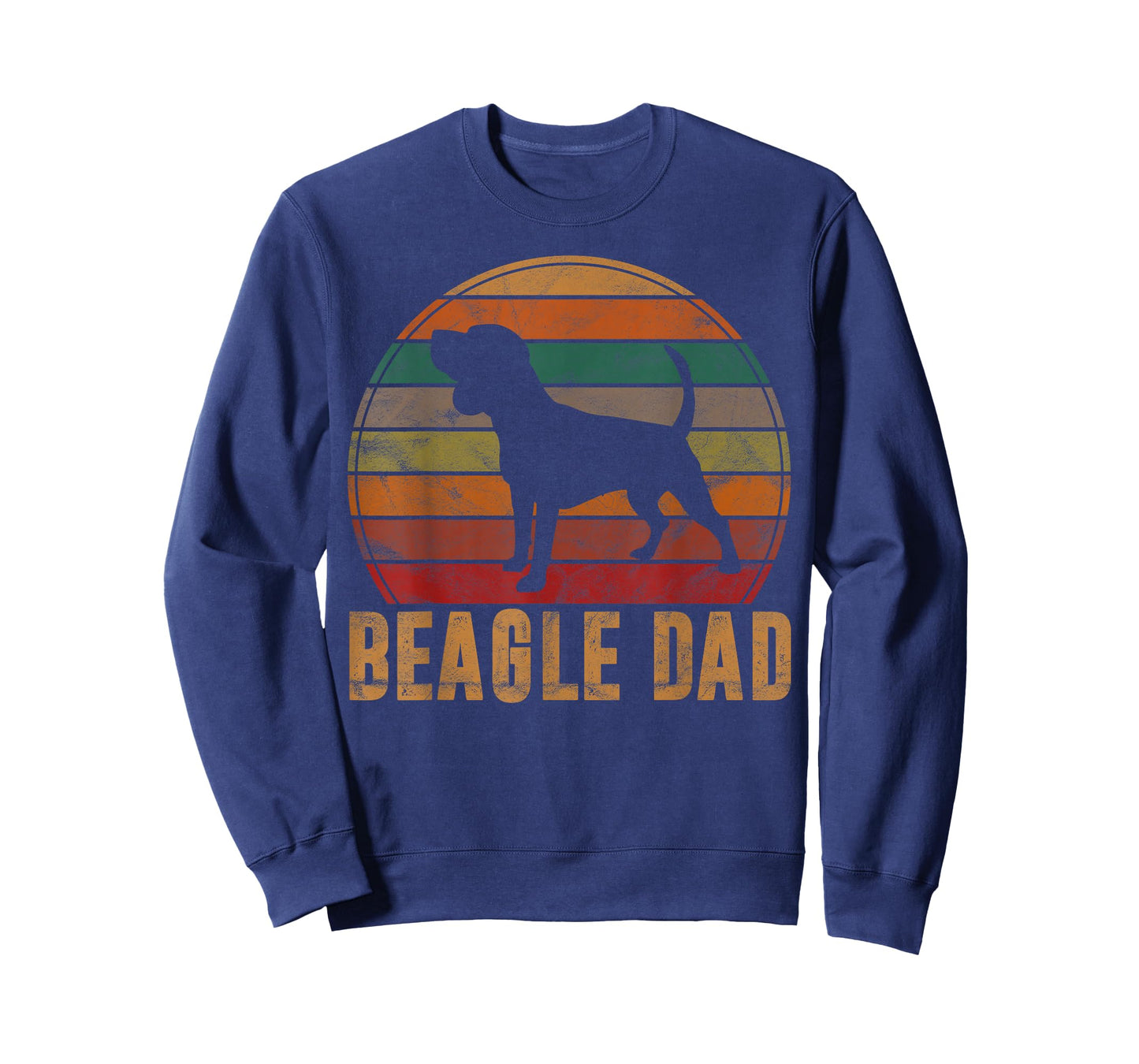 Retro Beagle Dad Gift Dog Owner Pet Tricolor Beagle Father T-Shirt