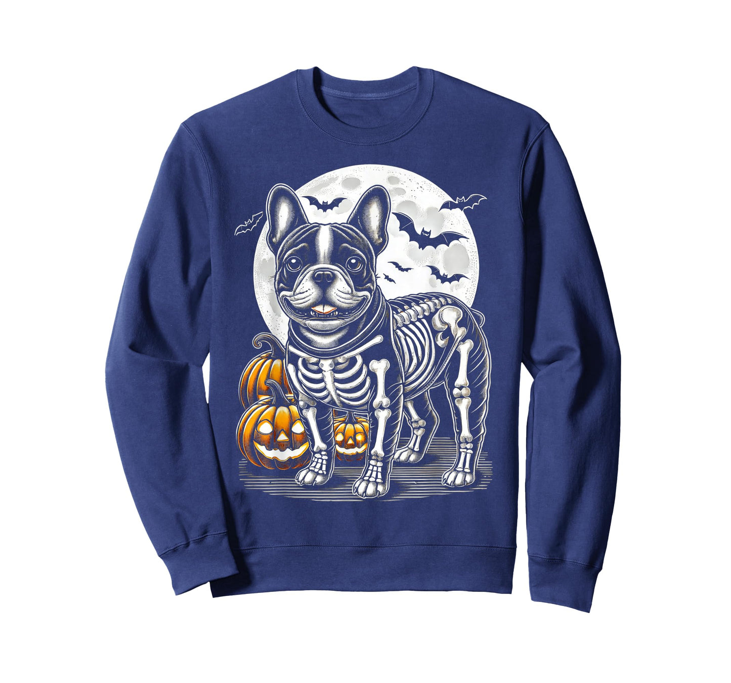 Cute Frenchie Halloween Skeleton French Bulldog Puppy Bones T-Shirt
