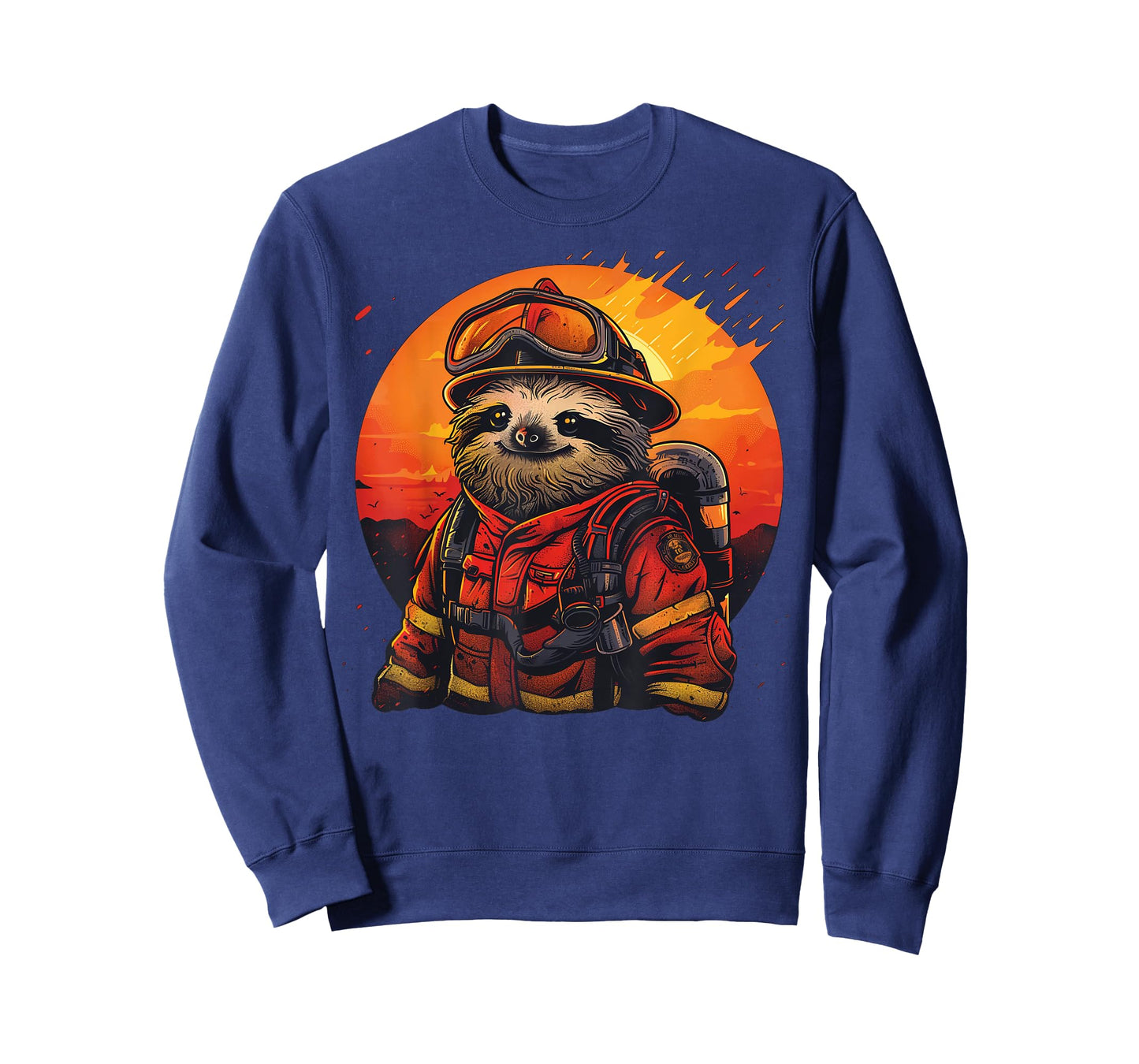 Sleepy Men and Women Sloth Firefighter T-Shirt