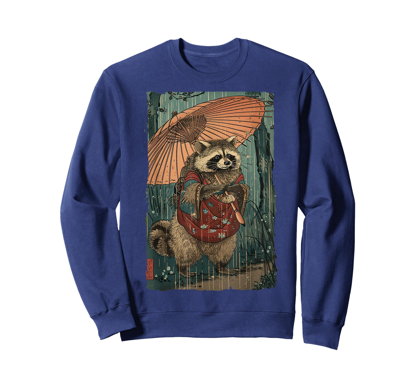 Rainy Day Raccoon: A Kimono-clad Delight T-Shirt
