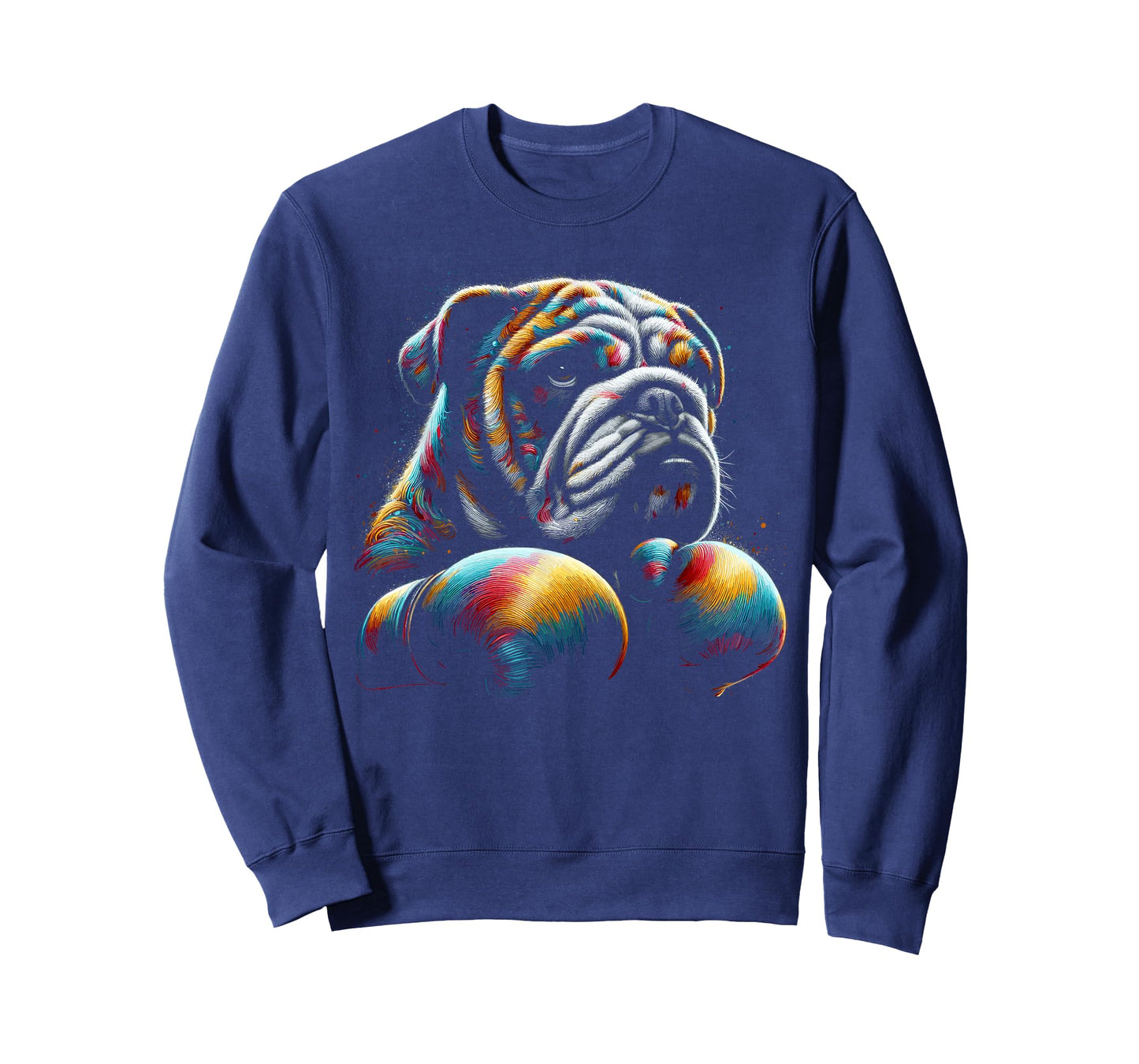 Funny Kickboxing or Boxing Bulldog Dog T-Shirt for Men Women Kids