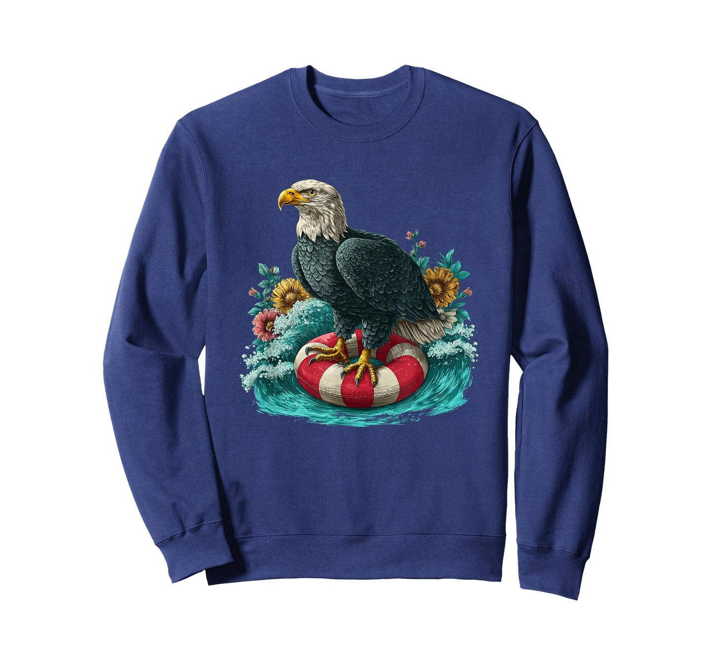 Funny Eagle with Pool Ring for Holiday Lovers T-Shirt
