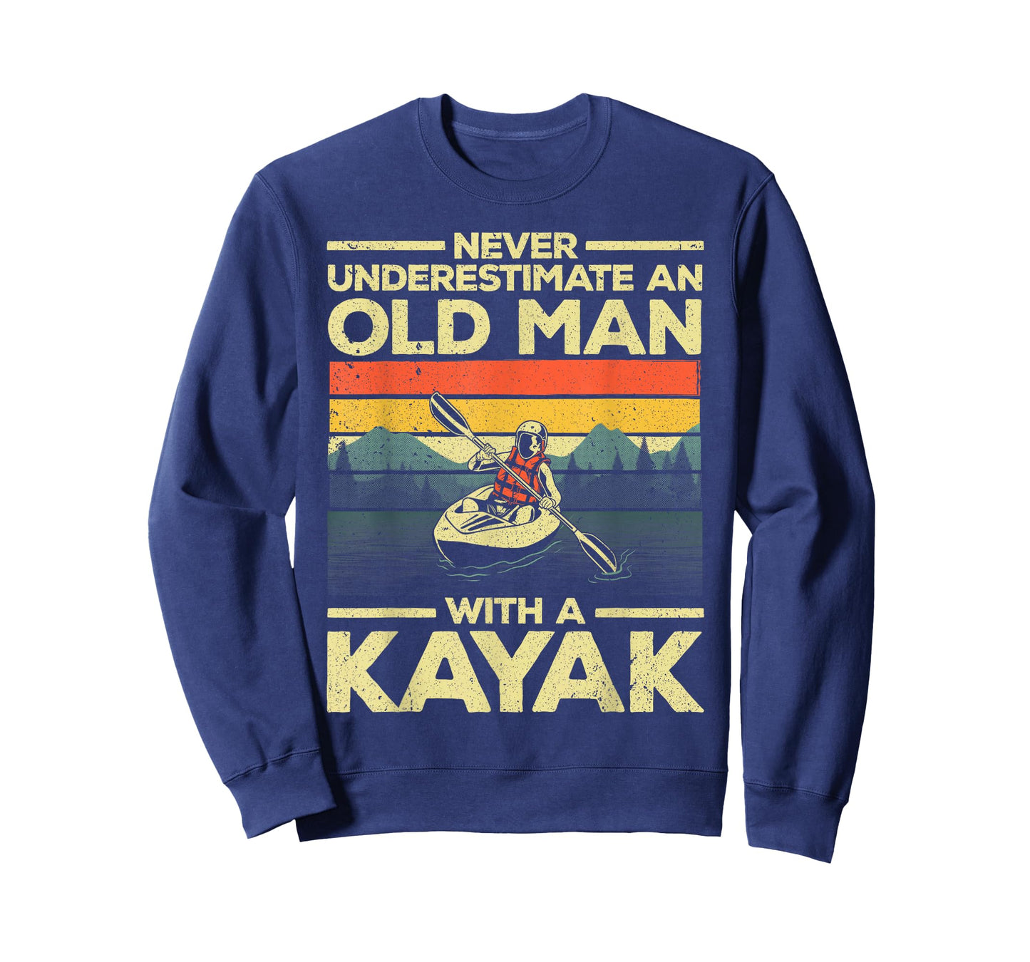 Funny Kayaking Design for Men Grandpa Kayaker Kayak Lovers T-Shirt