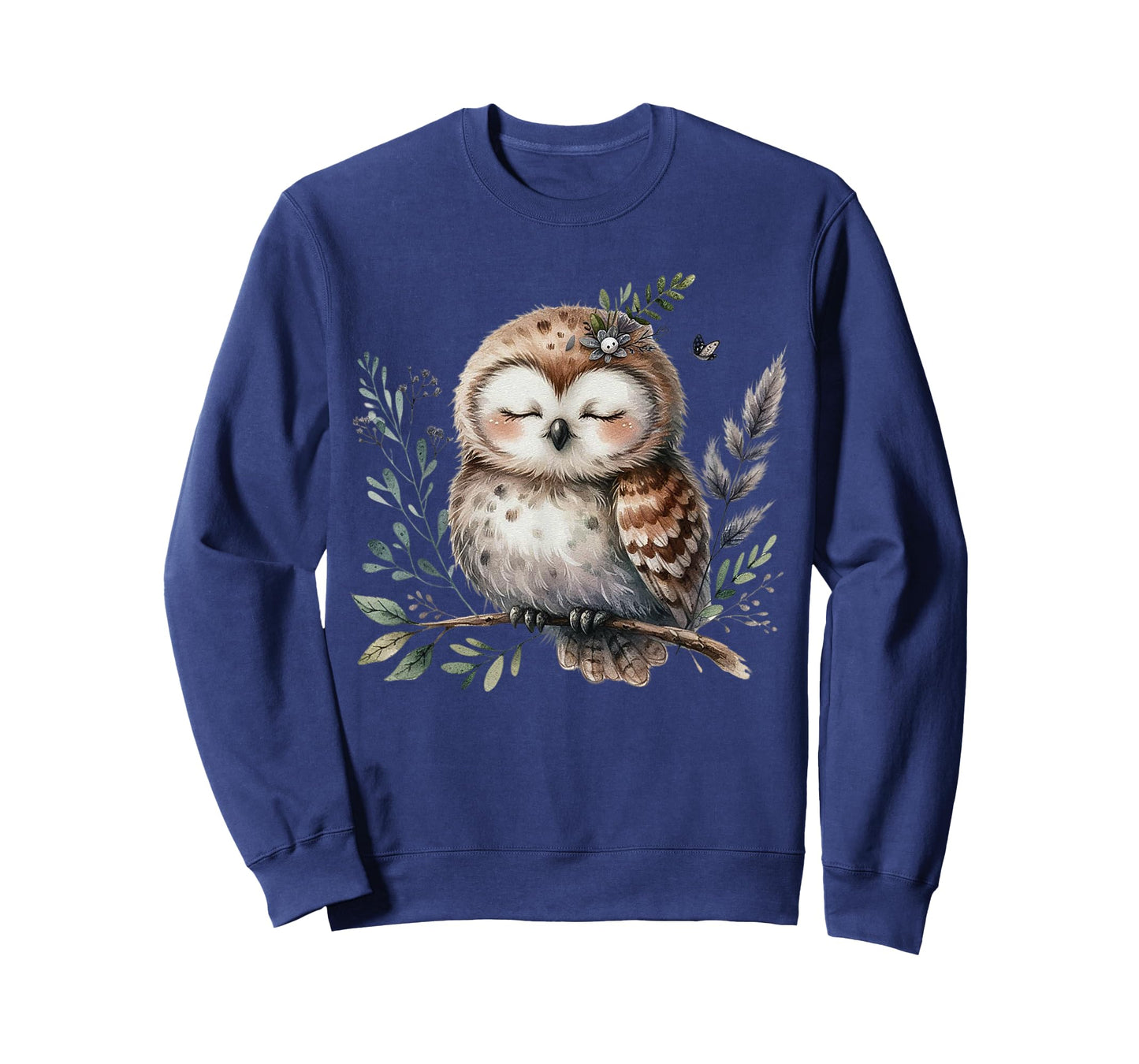 Peaceful Forest Owl Woodland Animal Nature Art T-Shirt