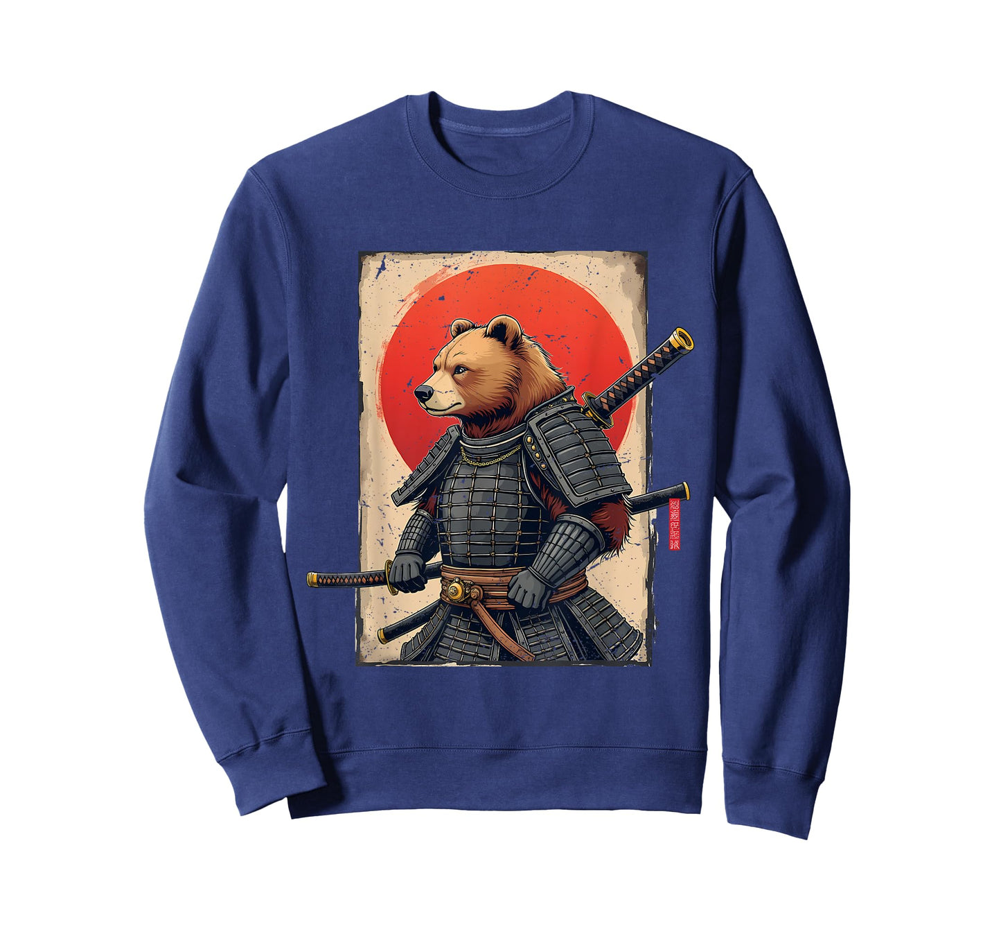 Samurai Brown Bear Ukiyo-e Ink Warrior Art Japanese Bear Art T-Shirt