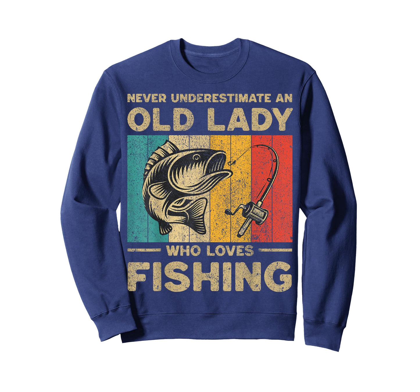 Funny Vintage Fishing Jokes Womens Fisherman Bass Fish T-Shirt