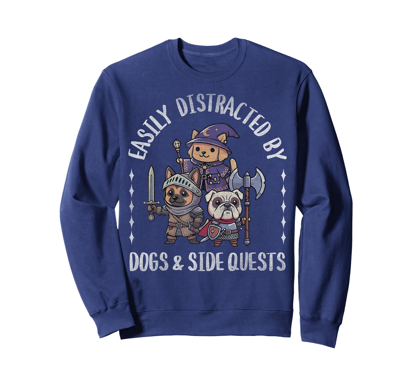 Funny Gamer Easily Distracted by Dogs Side Quests Adult Kids T-Shirt