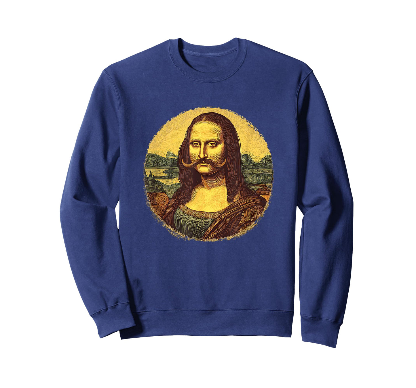 Amazing Mustache Beard Art with Mona Lisa Look T-Shirt
