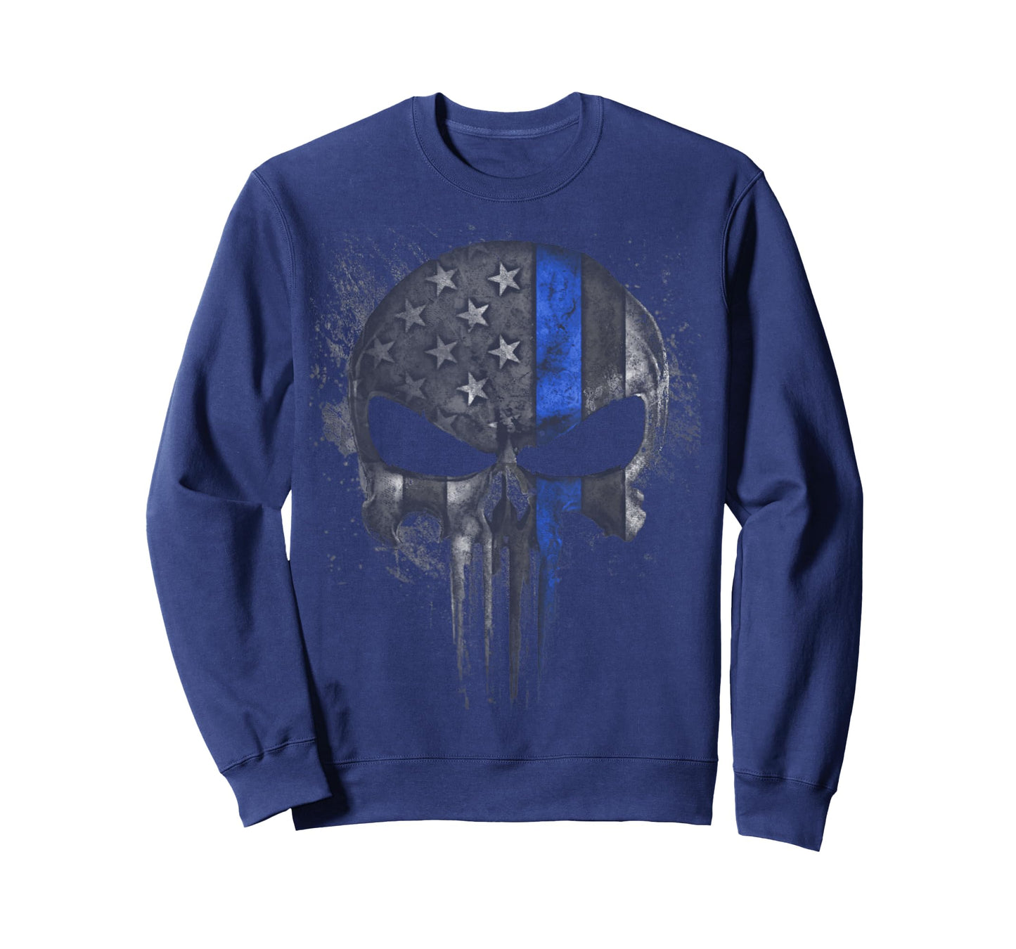 Thin Blue Line Skull T-Shirt