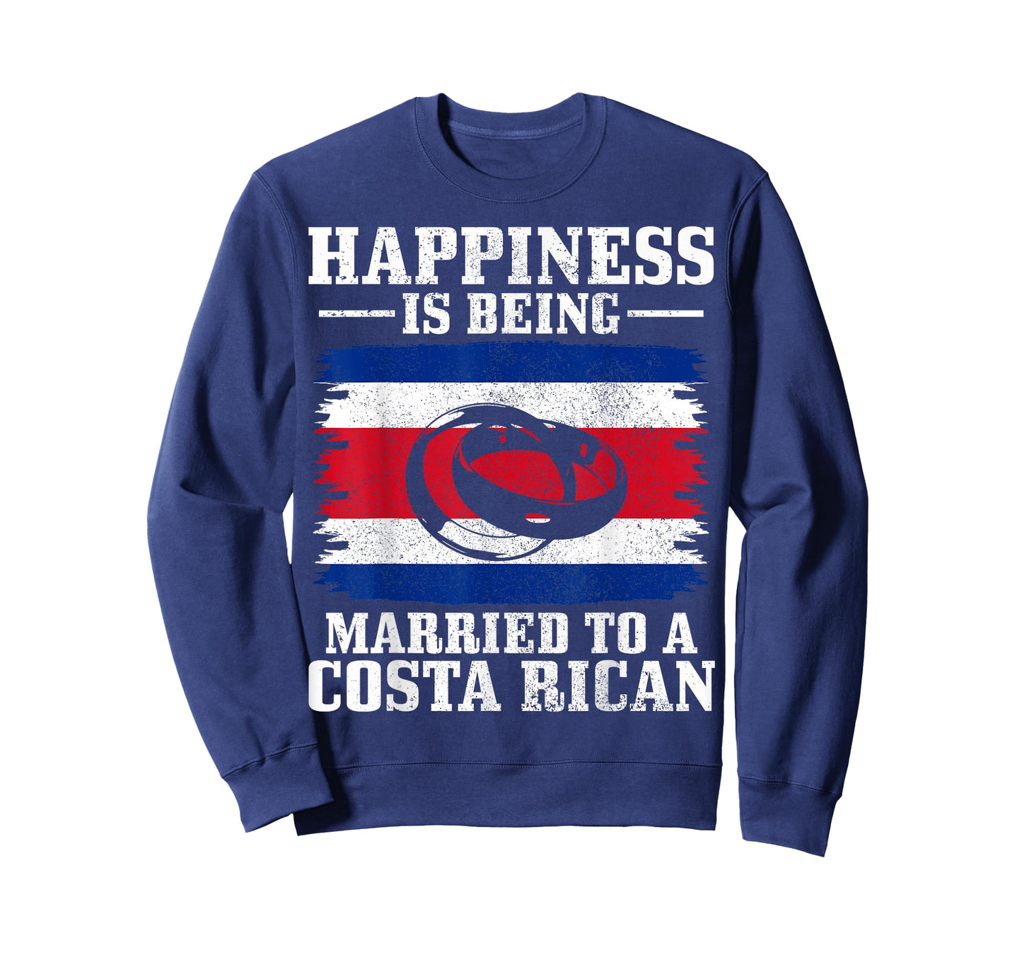 Costa Rican Wife Husband Married Wedding Costa Rica Flag T-Shirt