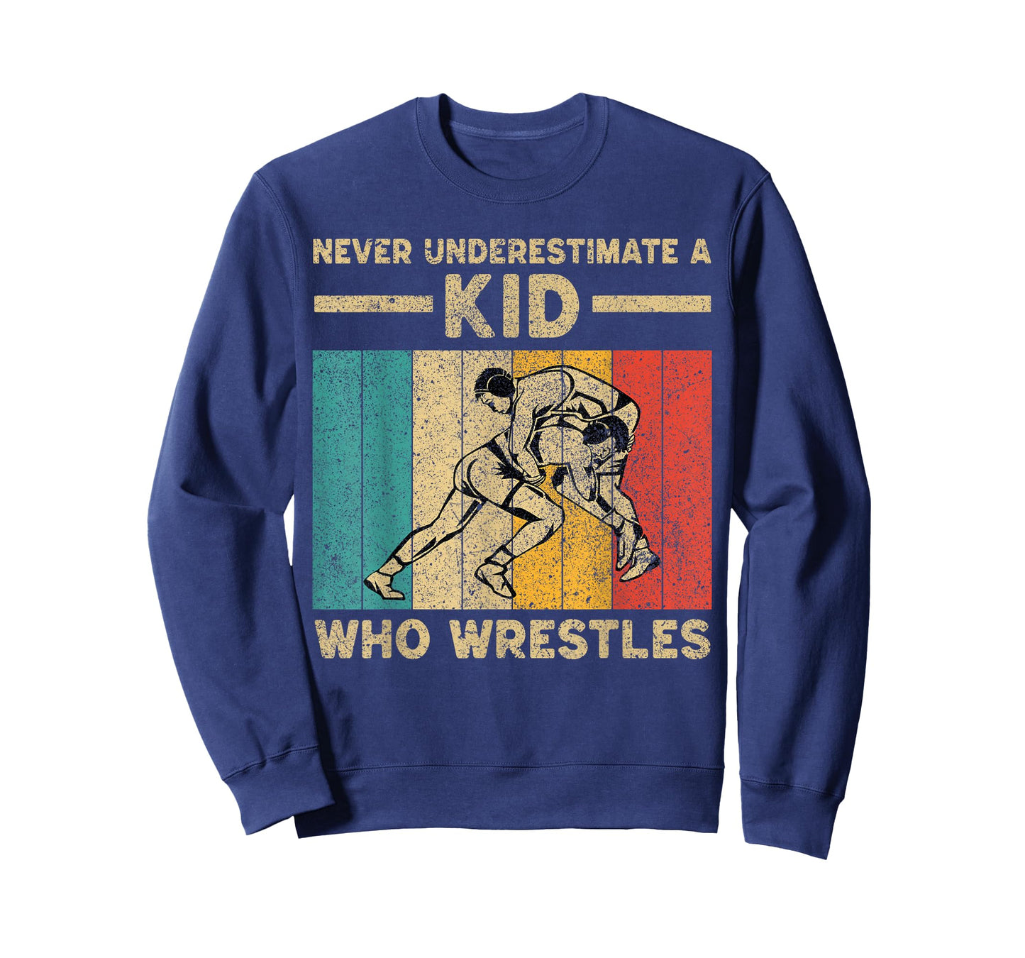 Never Underestimate A Kid Who Wrestles Vintage Wrestling T-Shirt