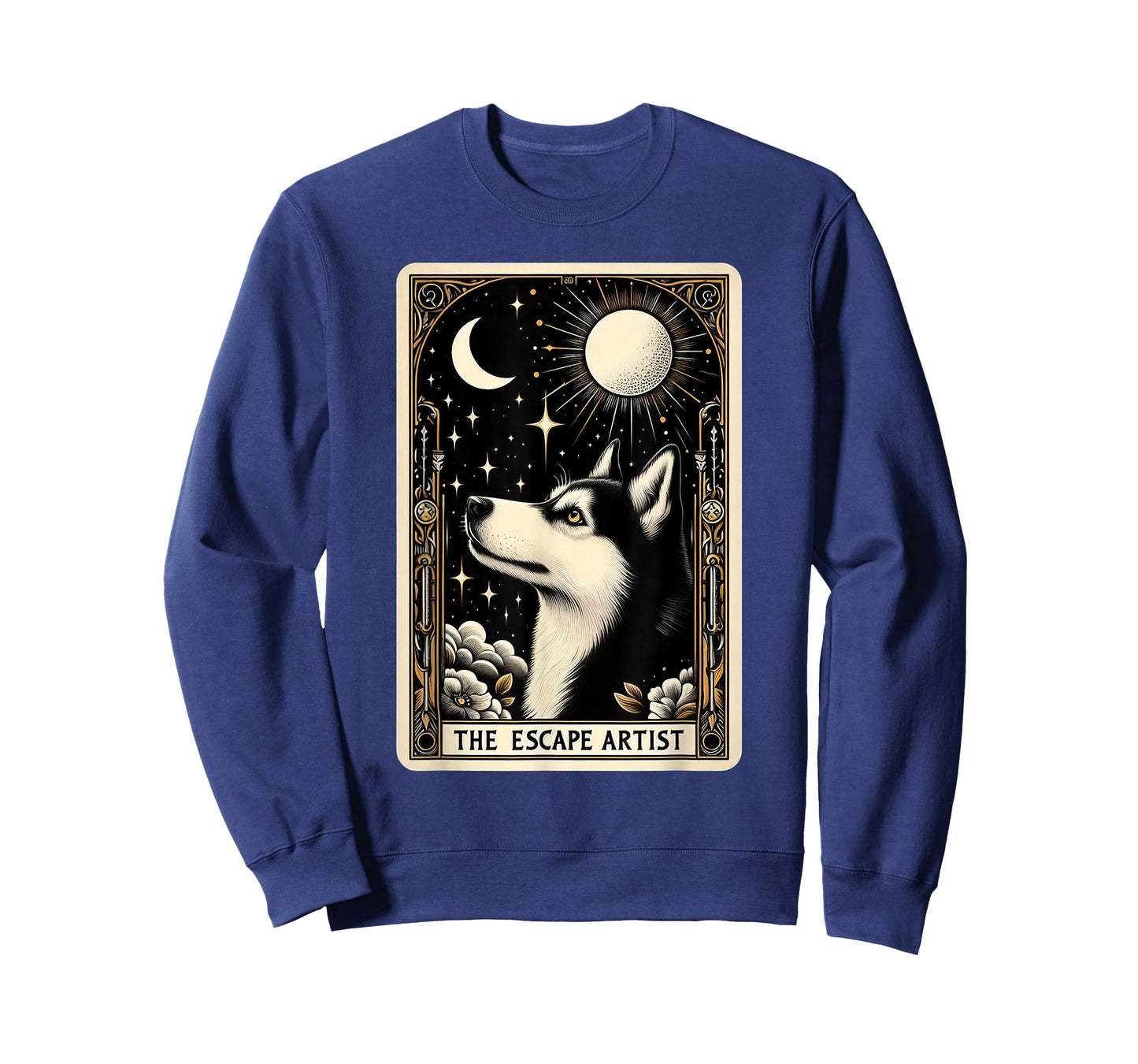 Funny Siberian Husky Tarot Card Husky Lover Men Women T-Shirt