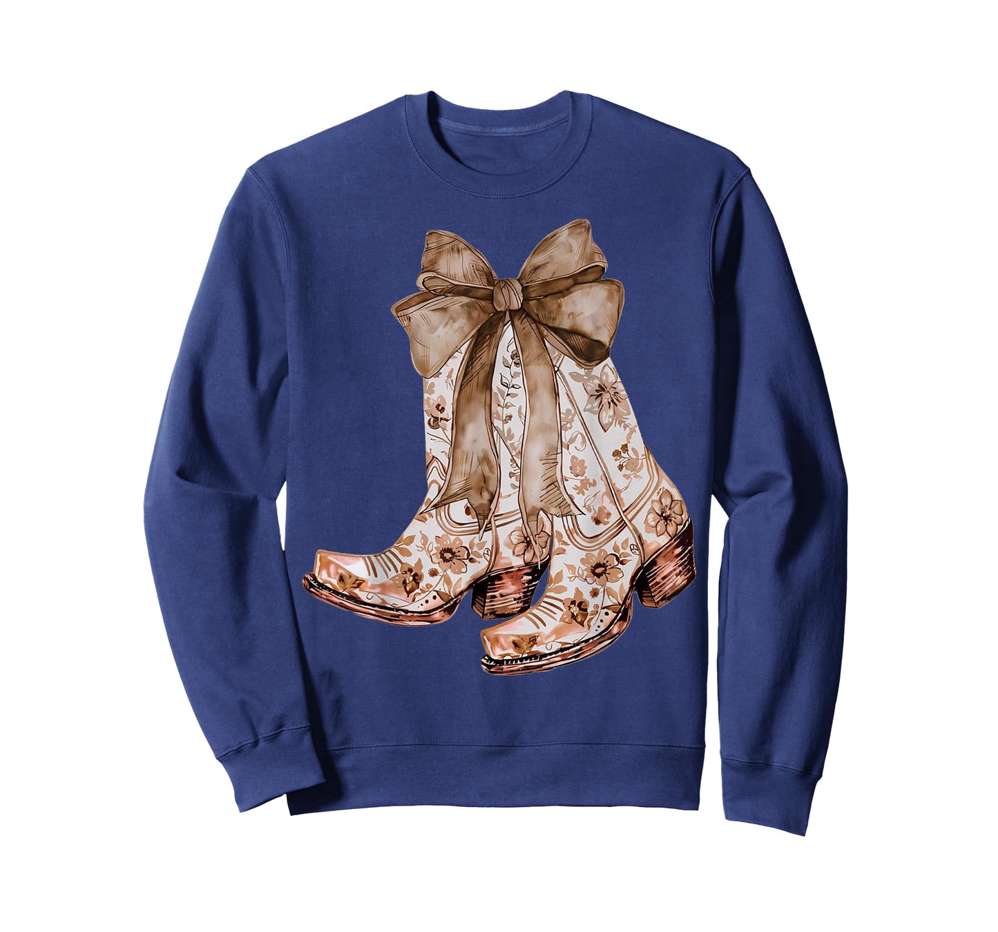Western Cowgirl Bow Howdy Brown Leather Bow Cowhide Coquette T-Shirt