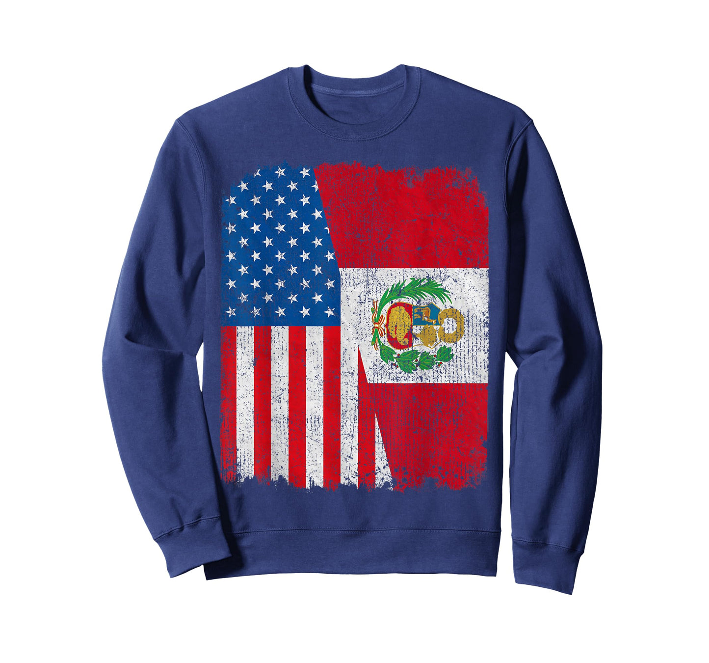 Peruvian American Flag Half USA Peru Root Proud T-Shirt