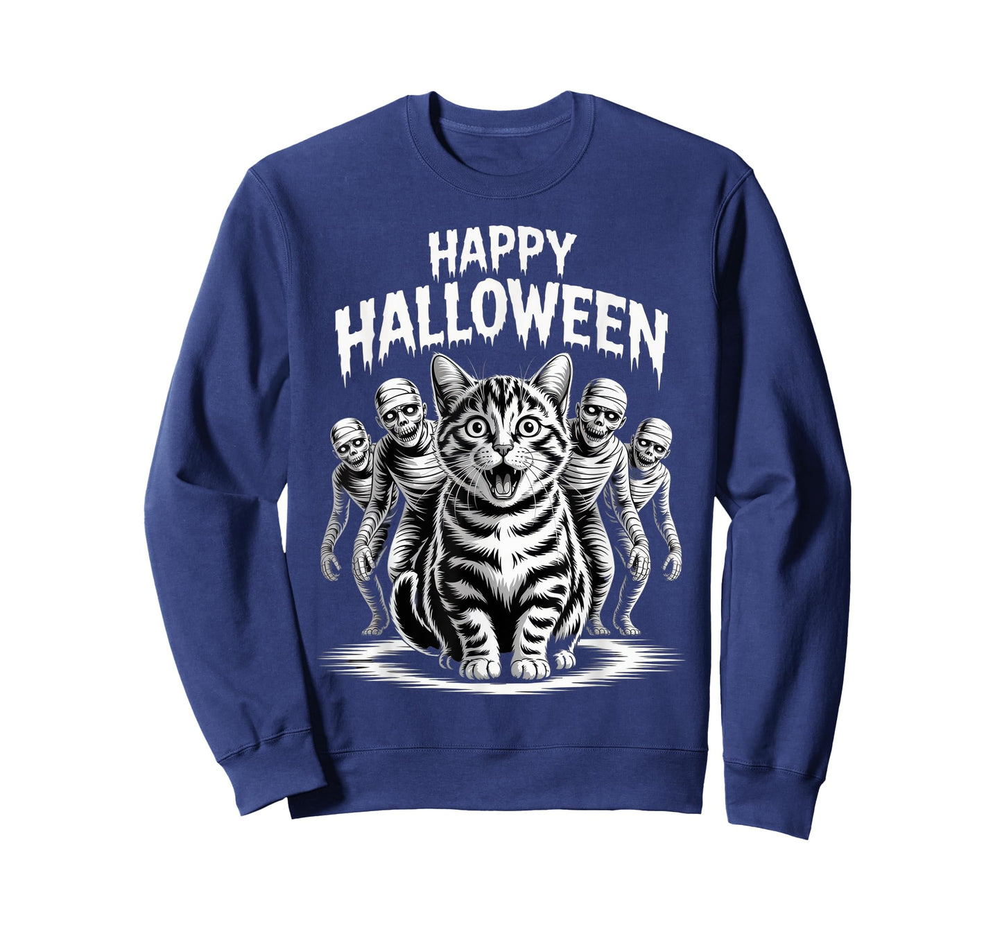 Happy Halloween Cat Lovers Funny Spooky Vibe Seasonal Fun T-Shirt