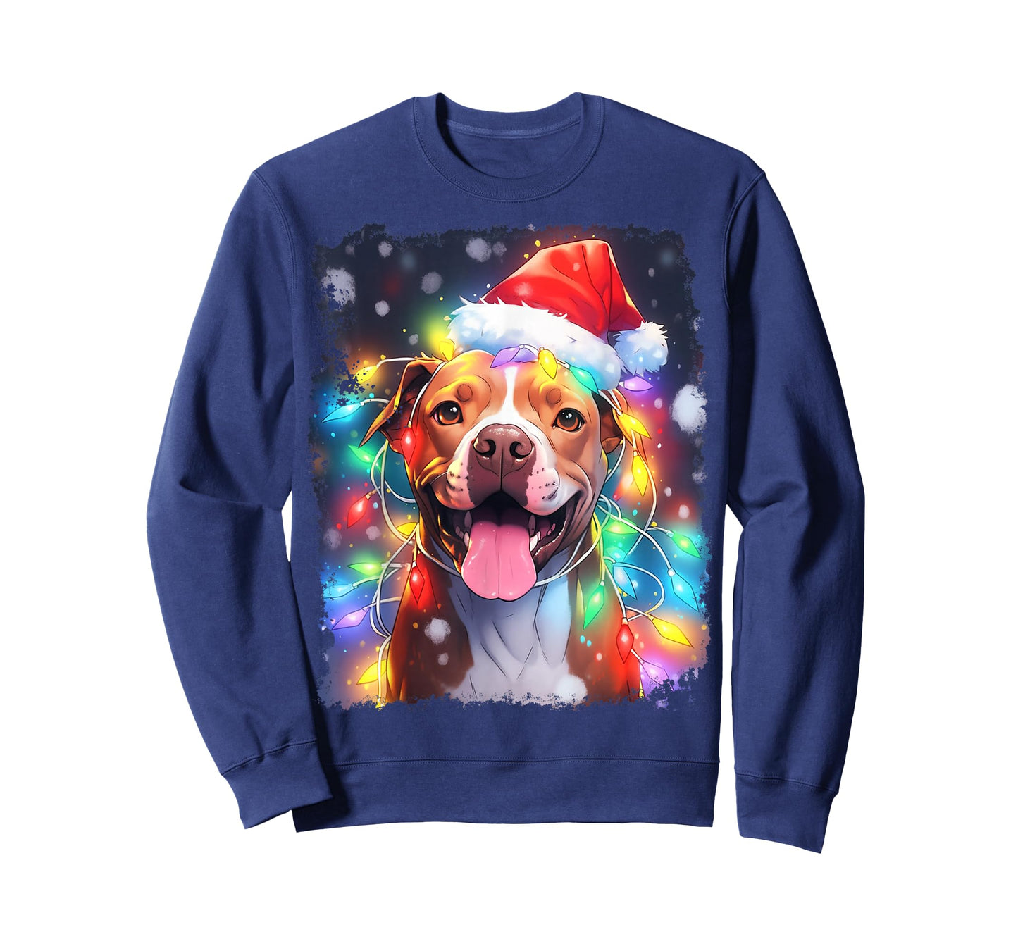 Pitbull Christmas Lights T-Shirt