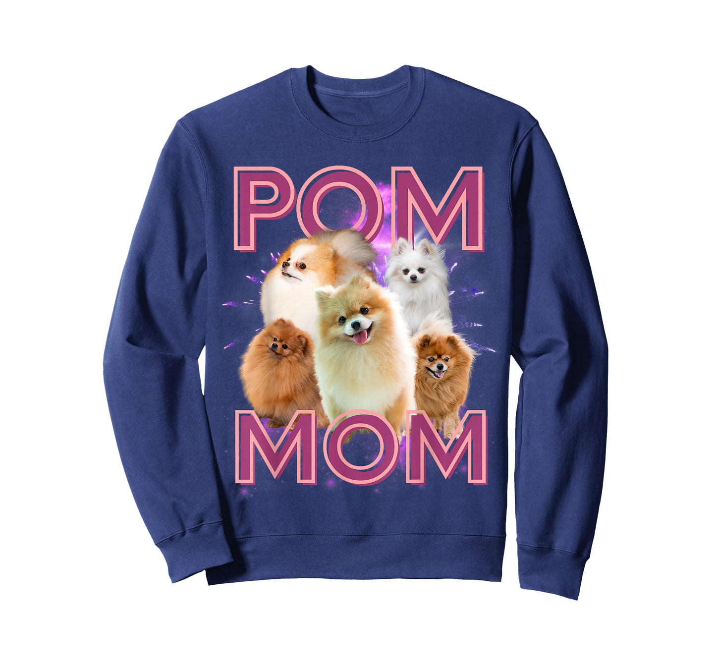 Pom Mom Pomeranian Dog Retro Bootleg T-Shirt
