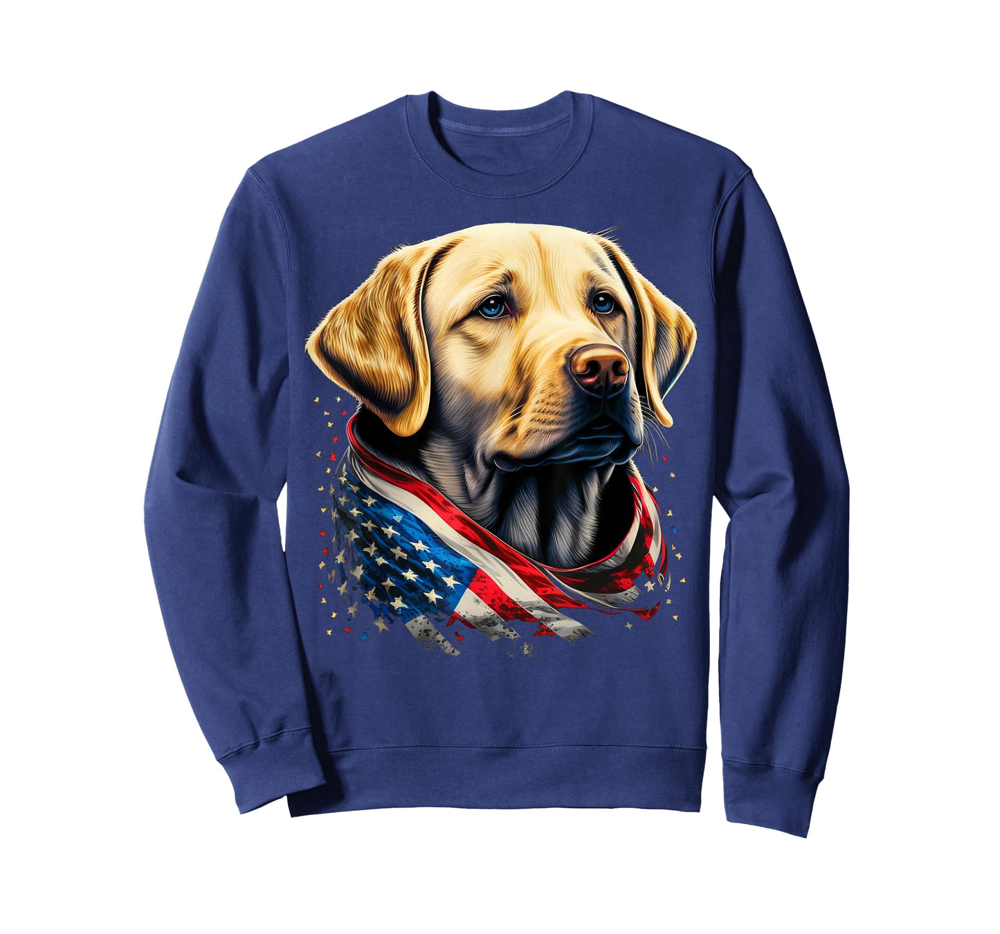 USA 4th Of July Yellow Patriotic American Labrador Retriever T-Shirt
