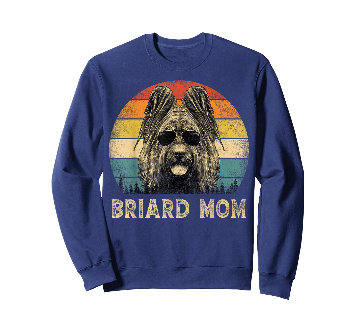 Vintage Briard Mom Dog Lovers Mother's Day T-Shirt
