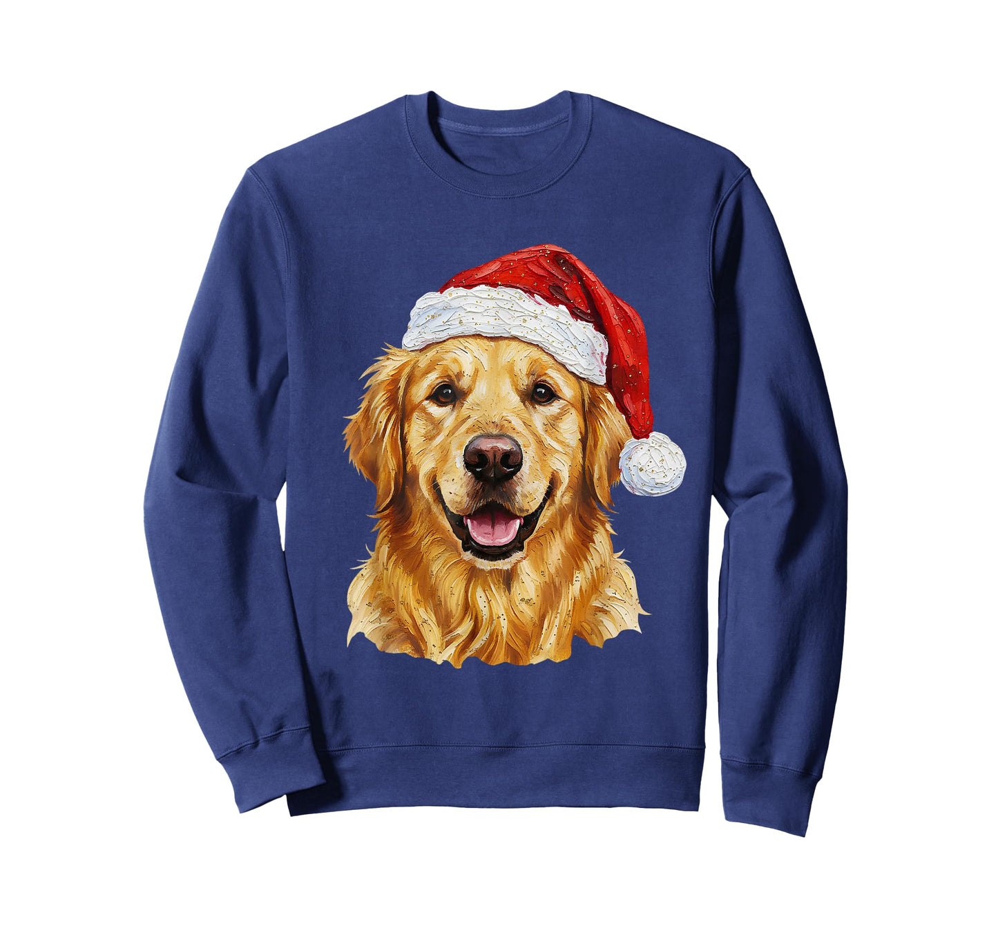 Santa Golden Retriever Christmas Golden Retriever Dog Mom T-Shirt