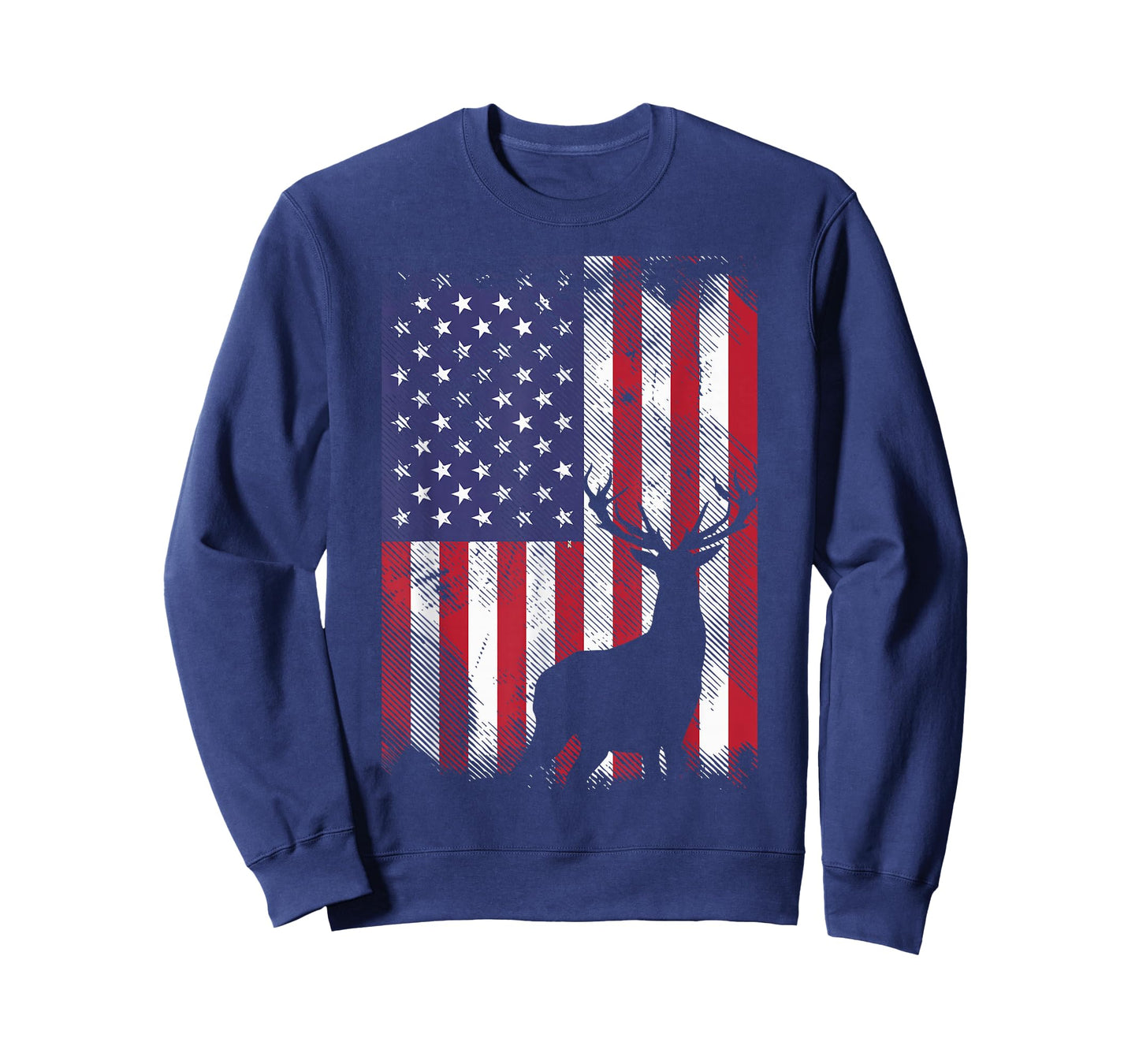 American Flag Deer Elk Hunting USA Patriotic Hunter Gift T-Shirt