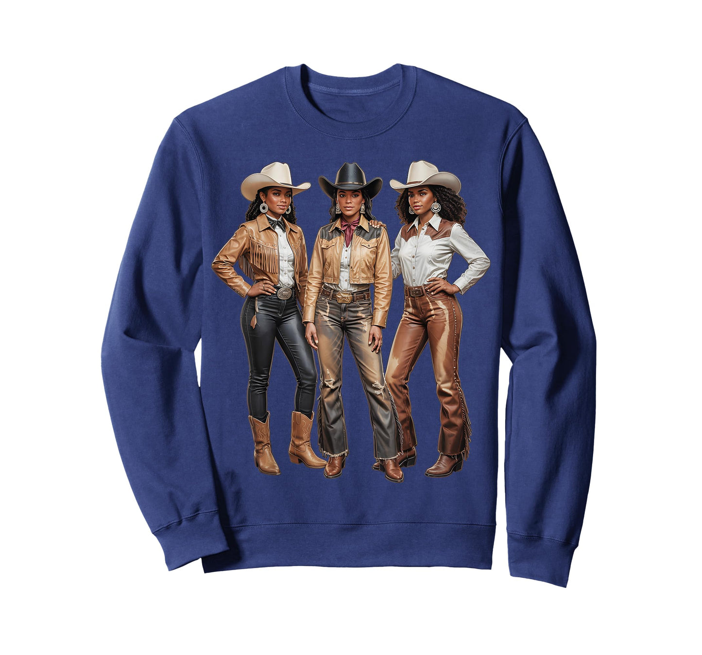 Black African American Cowgirl Western Country Texas Rodeo T-Shirt