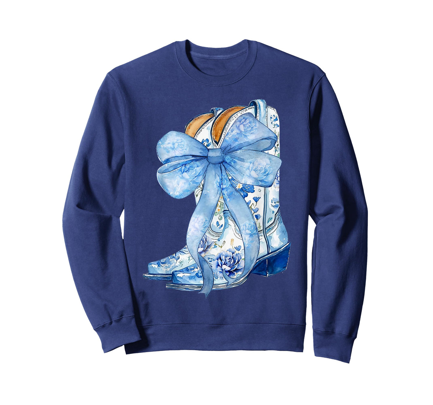 Cowgirl Boots Blue Cowgirl Shirt For Women Girls T-Shirt