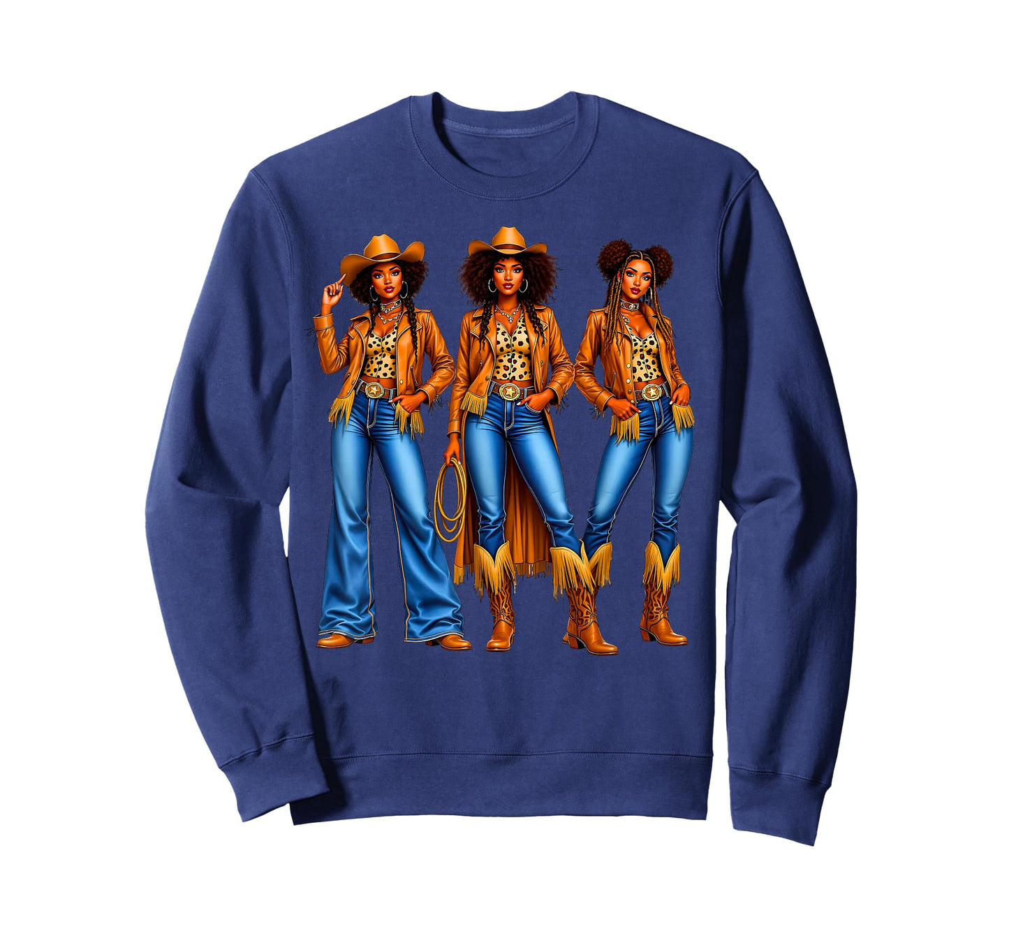 Black African American Cowgirl Texas Rodeo Western Country T-Shirt