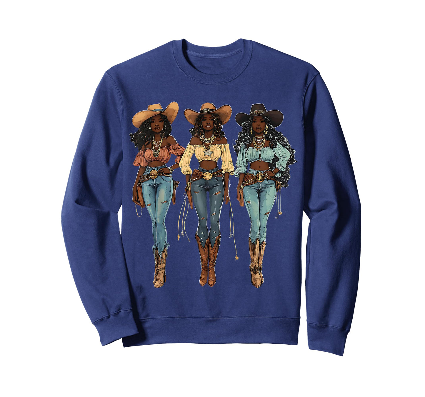 Black African American Cowgirl Western Country Texas Rodeo T-Shirt