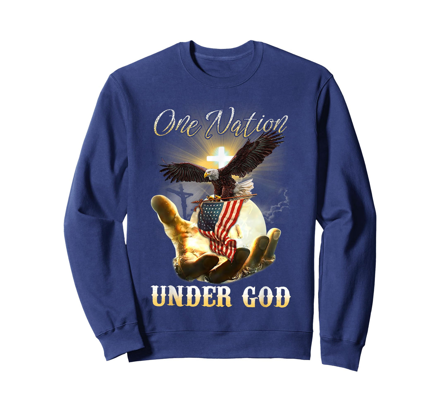 Eagle USA Christian Patriot One Nation Under God T-Shirt