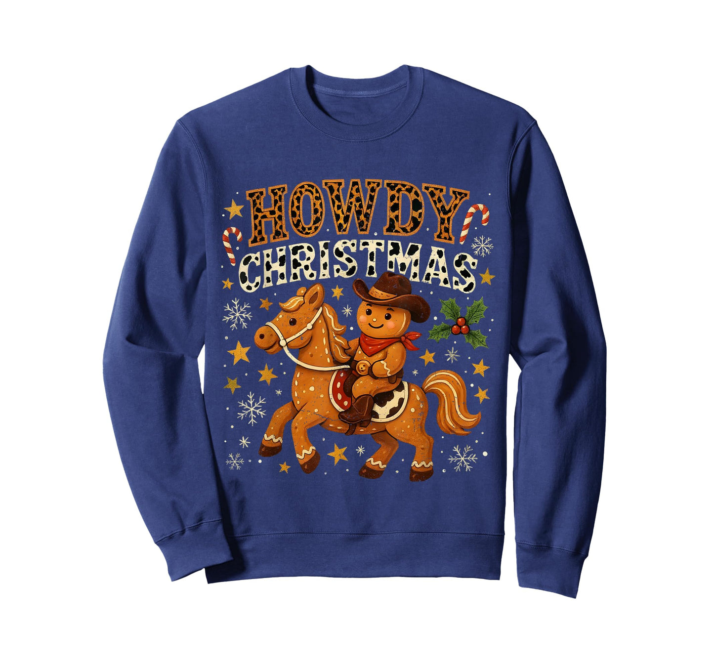 Howdy Christmas Cowboy Gingerbread Design T-Shirt