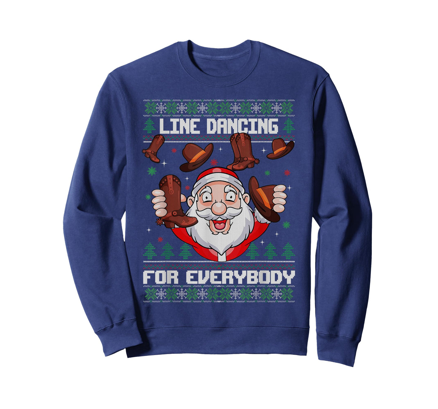Line Dancing for Everybody Santa Ugly Christmas Line Dance T-Shirt