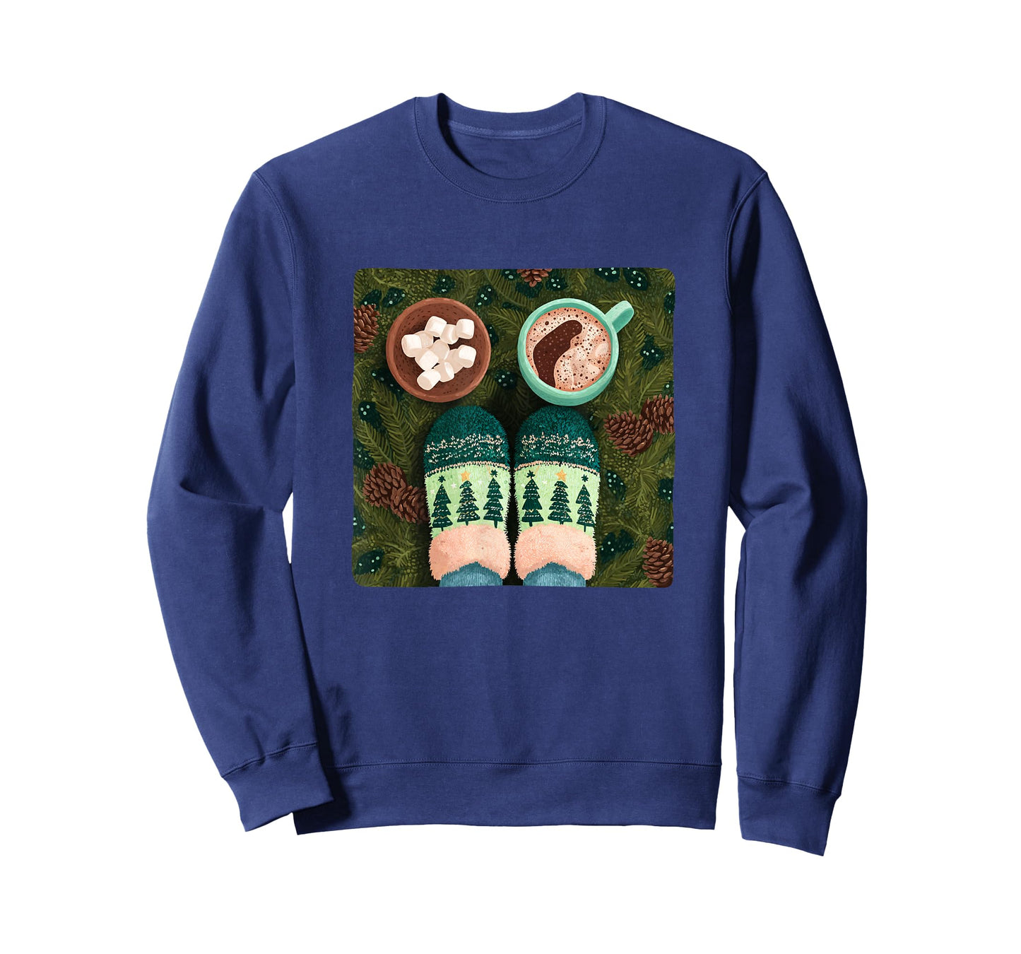 Festive Cozy Socks and Cacao Costume for Marshmallow Lovers T-Shirt