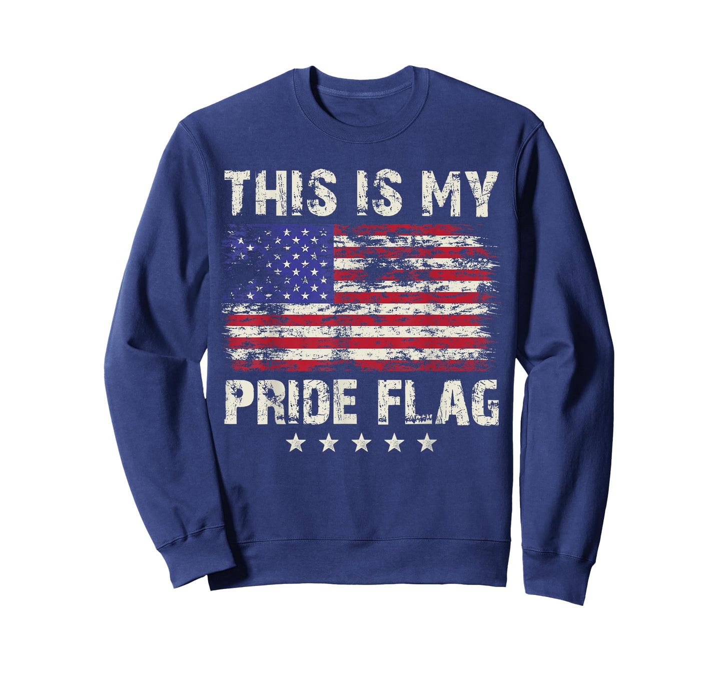 4th of July USA American Patriotic This Is My Pride Flag Women Men T-Shirt