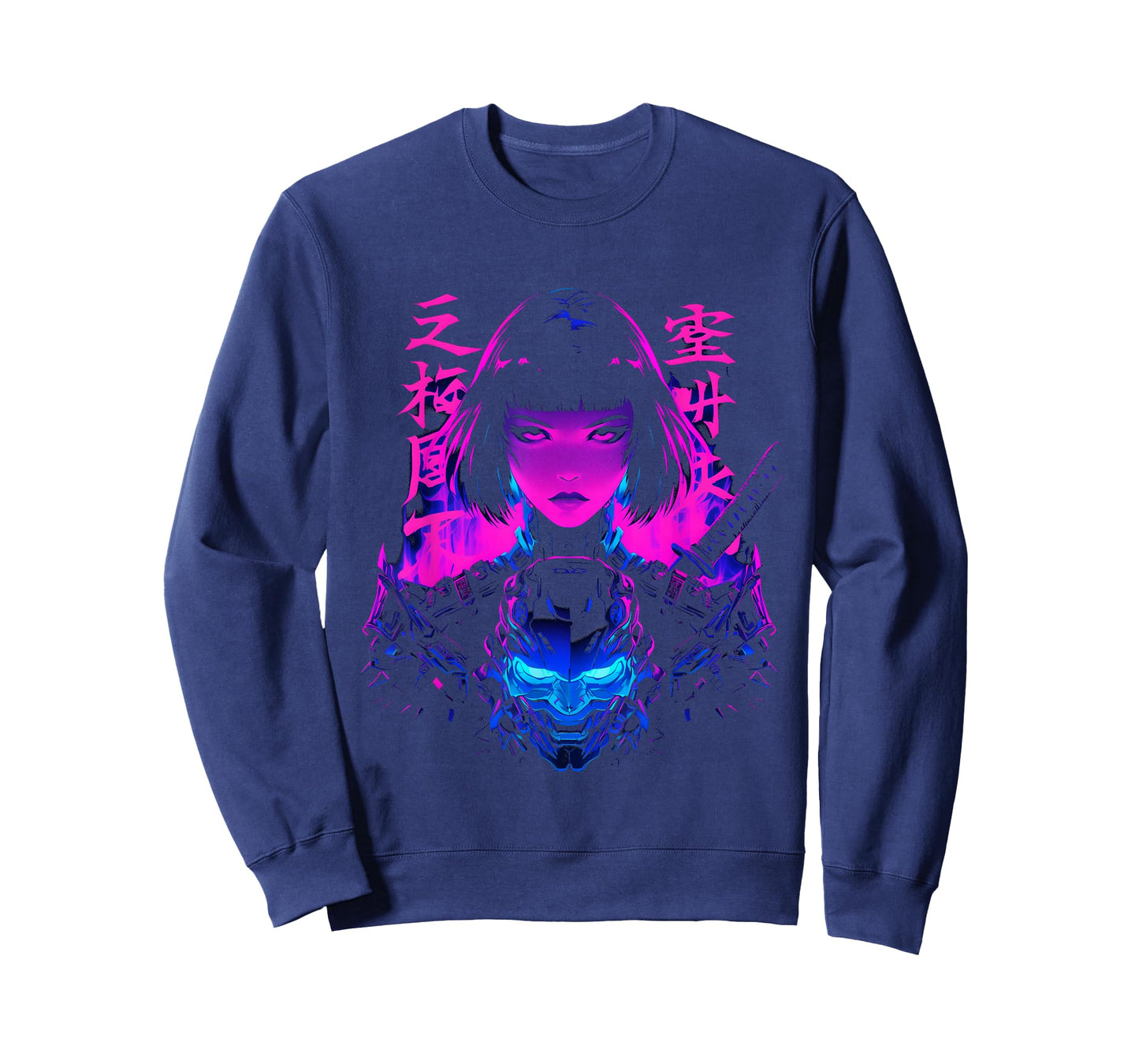 Cyberpunk Anime Samurai Girl Manga Gothic Japanese Gamer T-Shirt