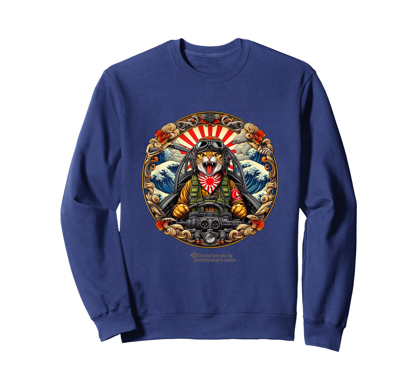Japanese Kamikaze Pilot Fighting Cat T-Shirt