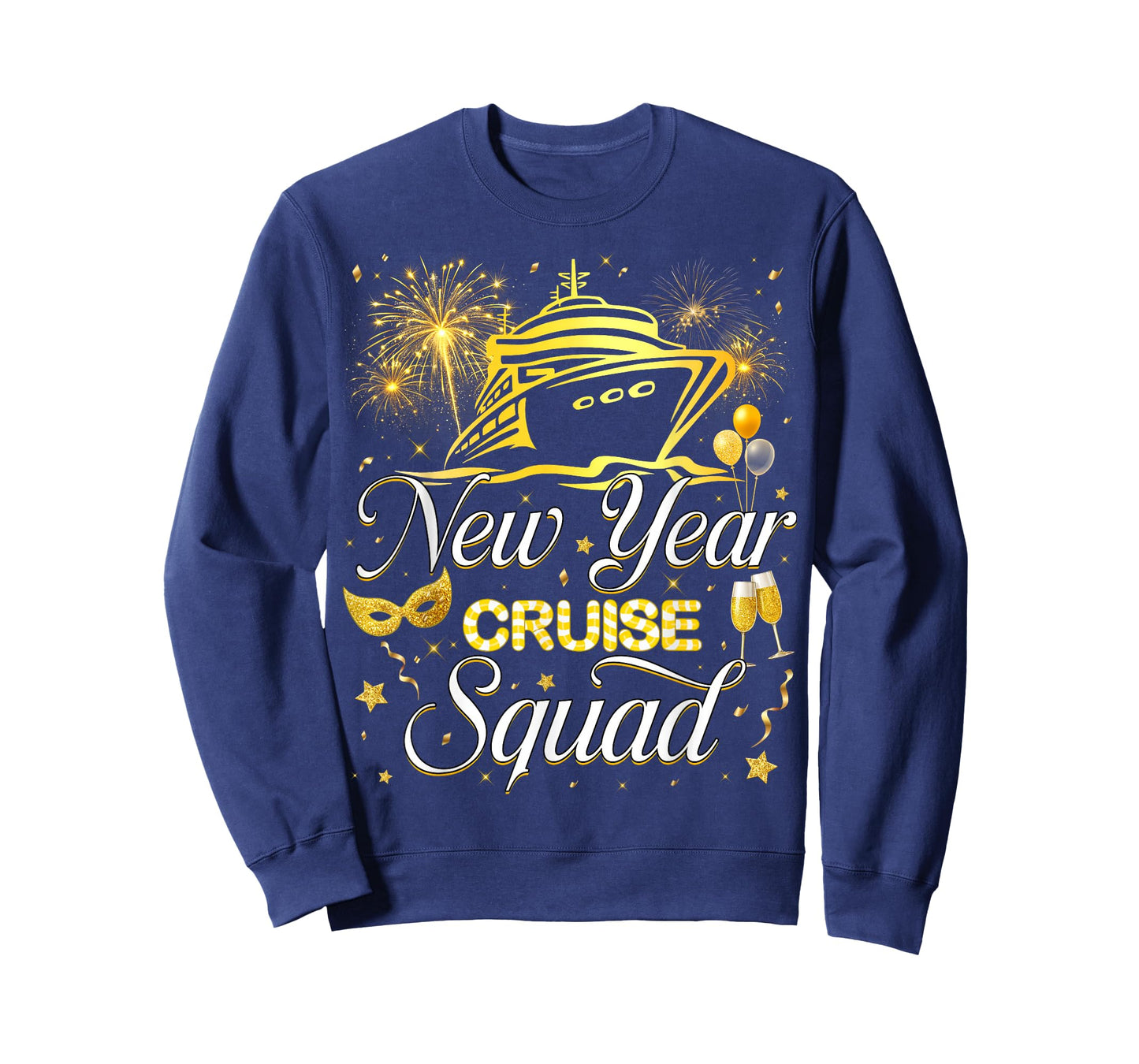 New Year Crusie Squad Firework Family Matching Men Women Kid T-Shirt