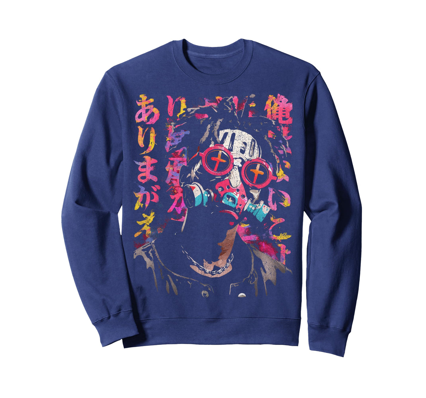 Japanese Streetwear Afro Cyberpunk Y2K Techwear Manga Anime T-Shirt