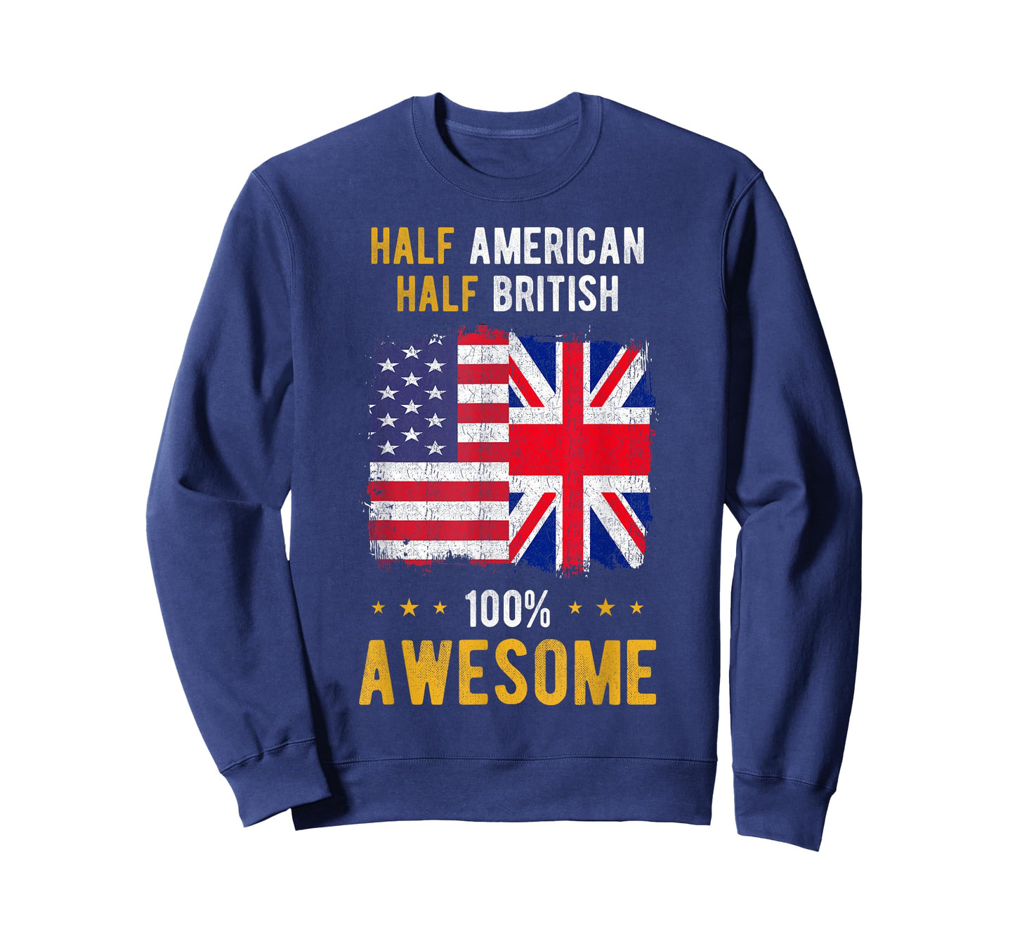 American Great Britain Flag - Half American Half British T-Shirt