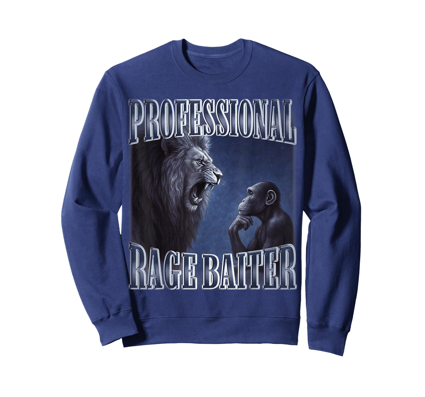 Professional Ragebait Meme Joke Hilarious Monkey Lion T-Shirt