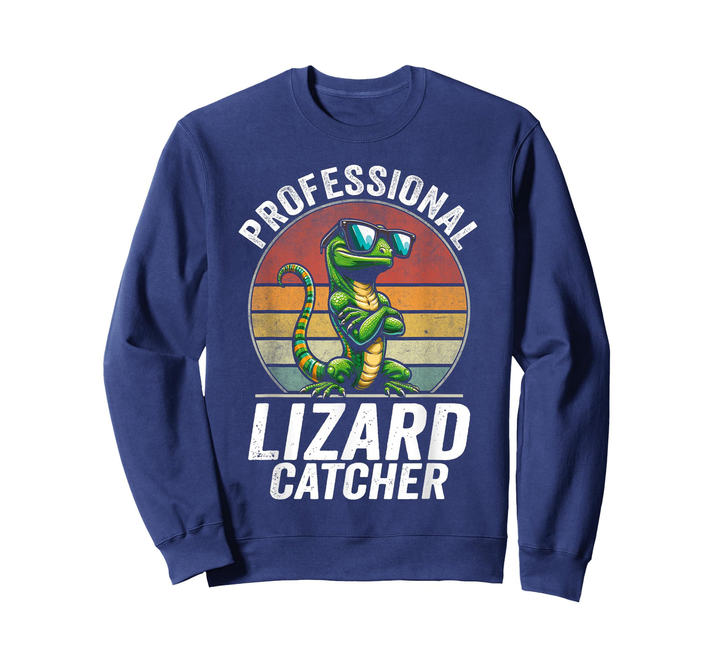 Professional Lizard Catcher Funny Retro Gecko Lizard Hunter T-Shirt