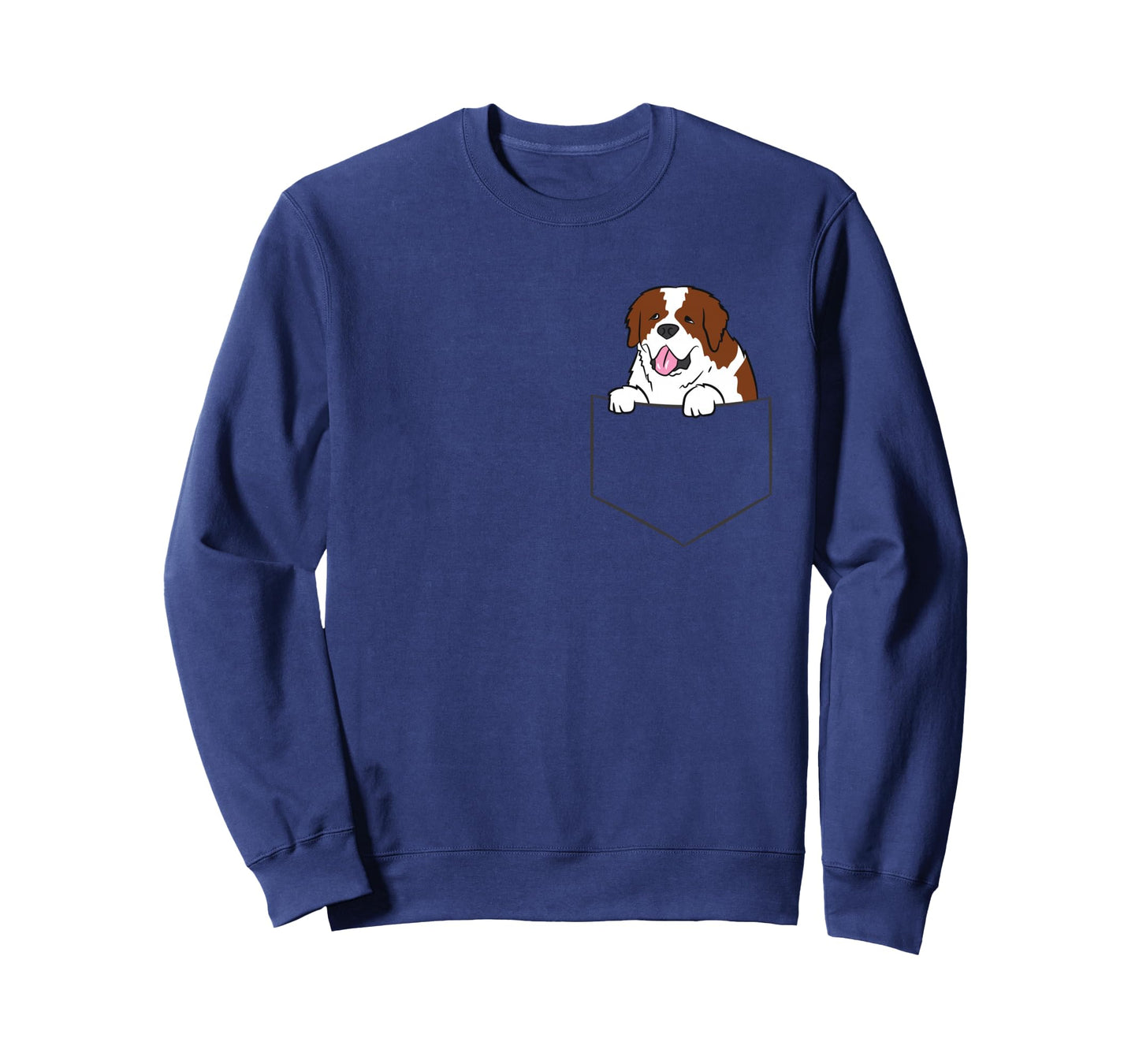Funny Saint Bernard In Pocket Dog in a Pocket Saint Bernard Long Sleeve T-Shirt